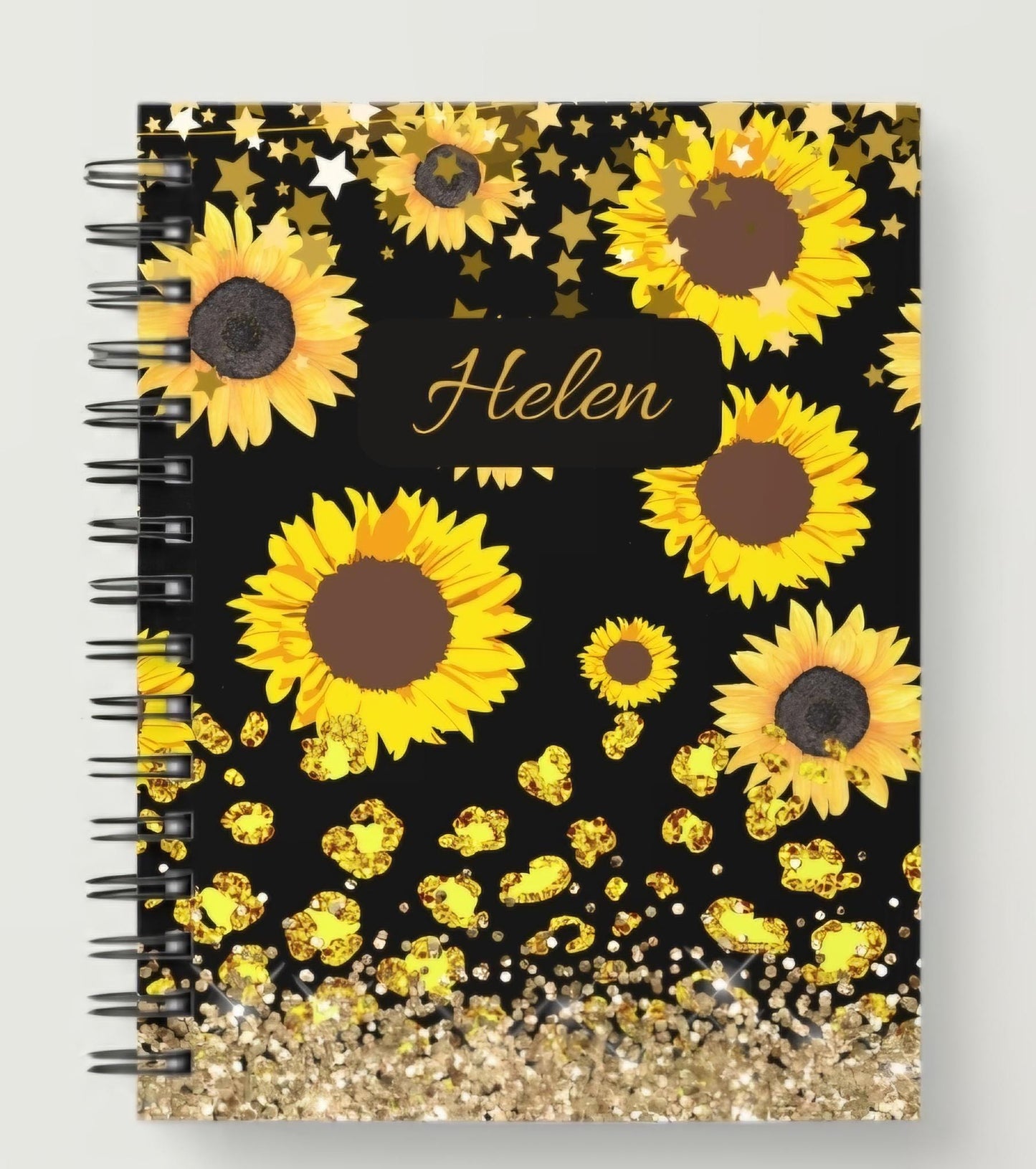 Personalised Sunflower notebook