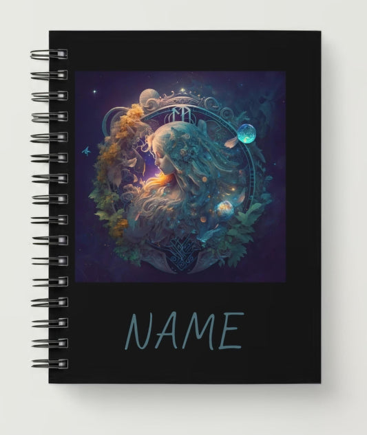 Personalized A5 Horoscope Virgo spiral notebook