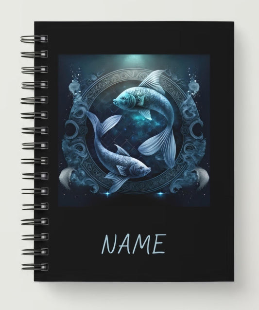 Personalized A5 Horoscope Pisces spiral notebook