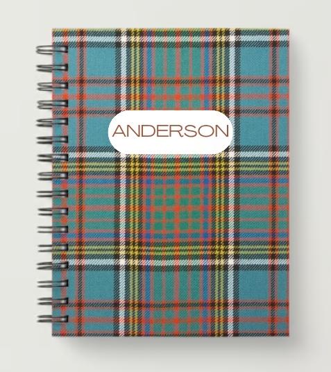 Anderson Clan Tartan Personalized Notebook