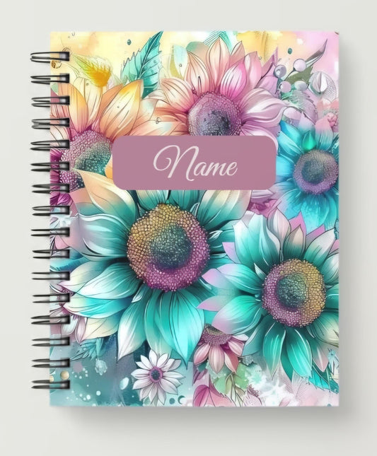 A5 Boho Sunflower Notebook.