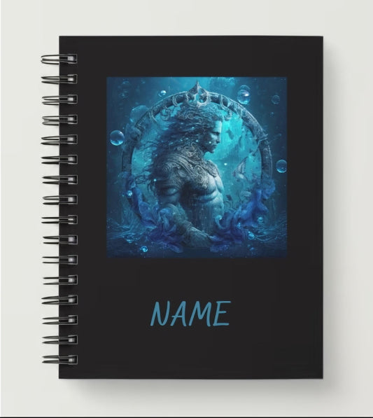 Personalized A5 Horoscope Aquarius spiral notebook