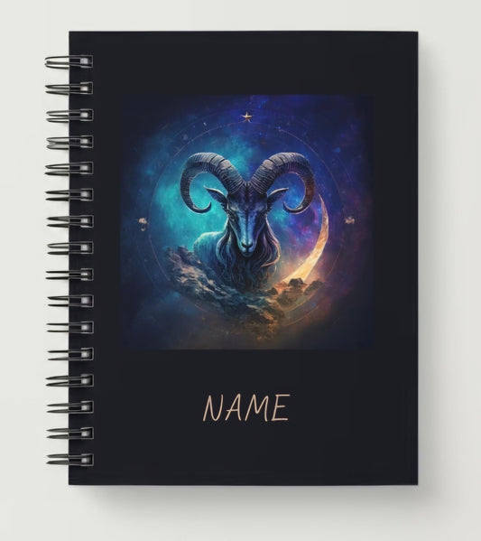 Personalized A5 Horoscope Capricorn spiral notebook