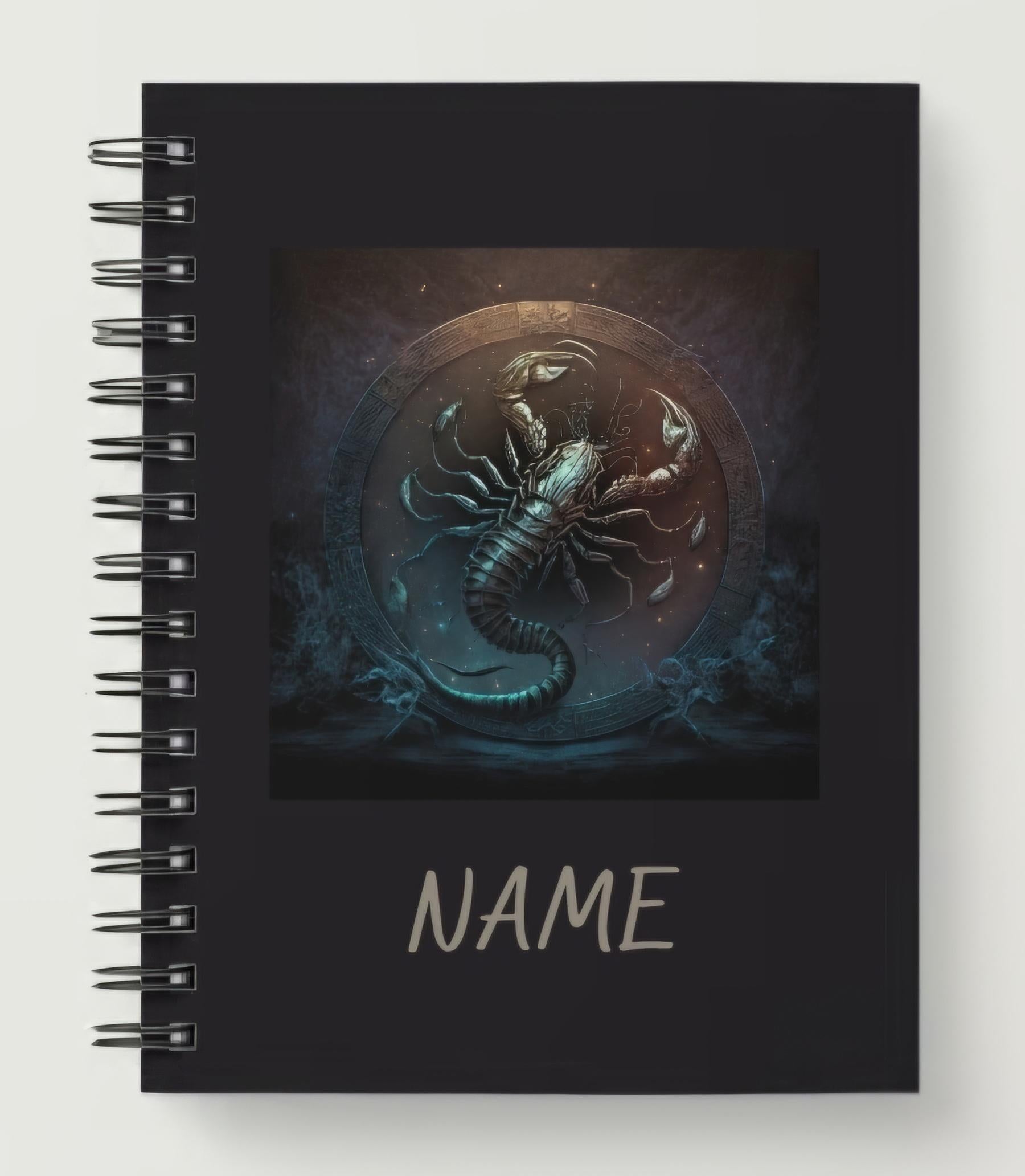 Personalized A5 Horoscope Scorpio spiral notebook