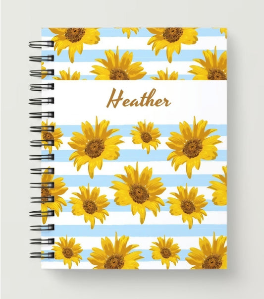 Sunflower design notebook