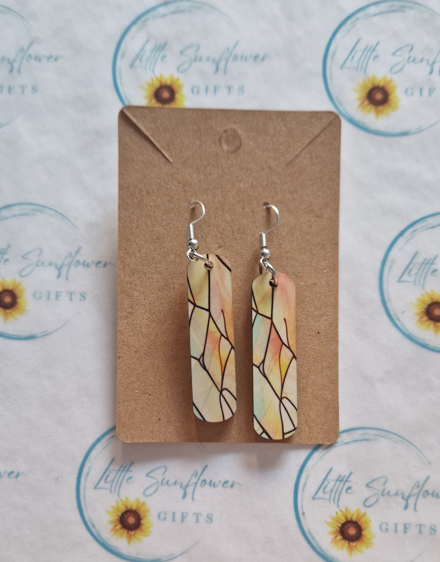 Pendant stainglass earrings