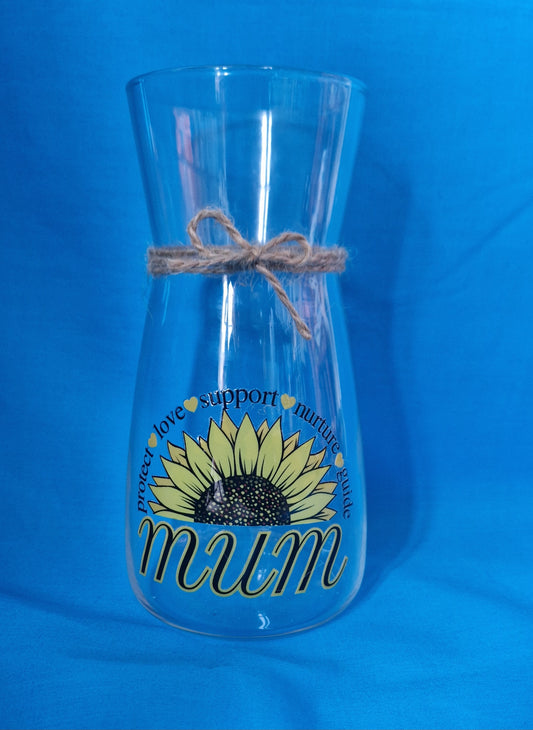 Mothers Day sunflower design vase